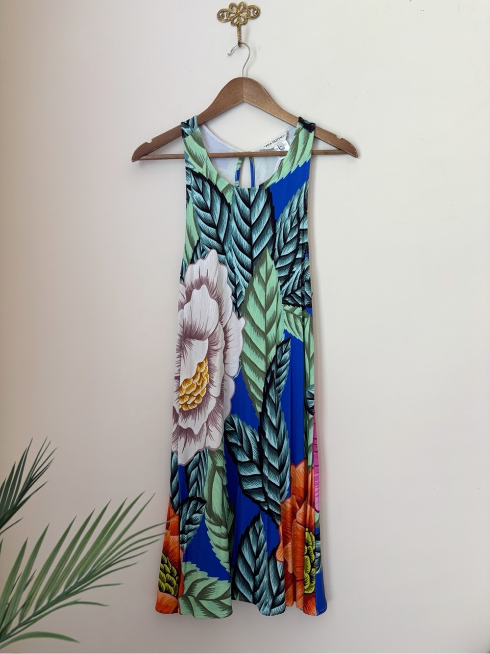 Mara Hoffman Tropical Floral Print Swing Dress Medium Summer Resortwear